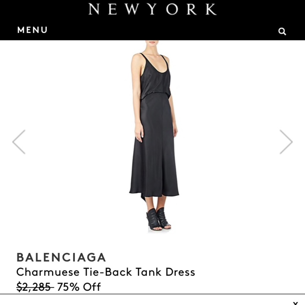 Balenciaga tie-back tank dress